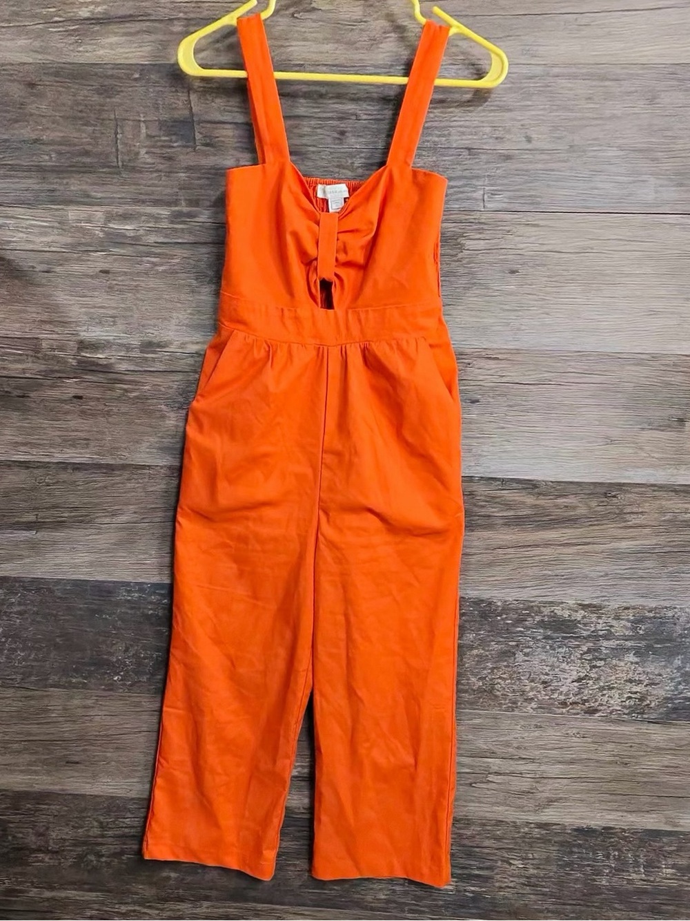Monteau Bright Orange Strappy Jumpsuit
